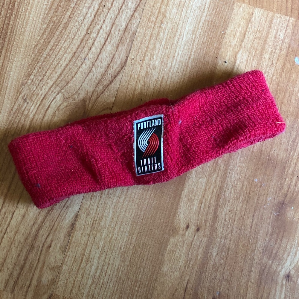 Portland Trailblazers sweatband/headband in red